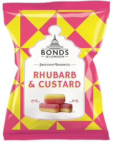 British Bonds Rhubarb and custard hard boiled candy